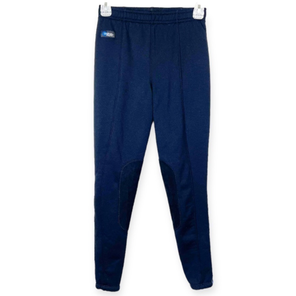 Irideon Stretch Knee Patch Breeches Fleece Lined Black Kids Medium